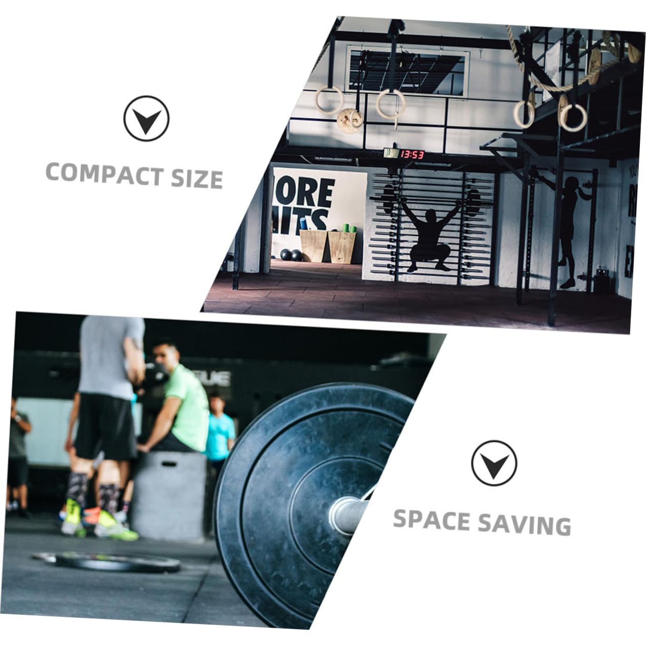 Balacoo 2Pcs Weight Plate Rack for Home Gym Durable Barbell Weight Stand with Fitness Loading Pin Easy Installation Compatible with Pulleys and Handles for Versatile Workouts