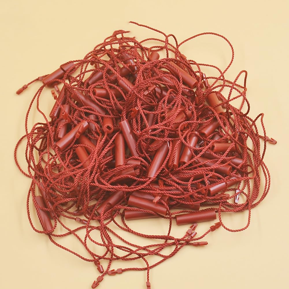 1000 PCS 10.63inch Hang Tag String Snap Lock Pin Loop Tie Fasteners,Polyester String White Hanging String White String Hang Tag String