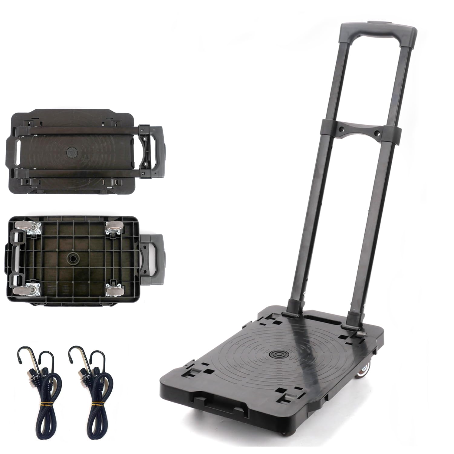 Folding Hand Truck with Lock,Moving Furniture Dolly Connectable,Capacity Dolly Moving Heavy Furniture,Luggage Travel Shopping and Office Use,200Kg