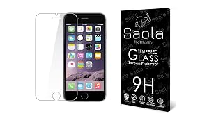 Saola 9H Clear Tempered Glass For Apple Iphone 8 (PACK OF 1) with Free Installation Kit. Full screen Coverage - 4.7 inch