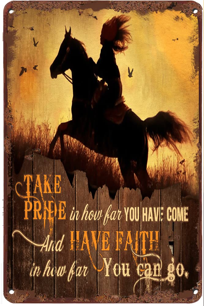 Kwqdozf As Pic Creative Metal Tin Sign Take Pride Cowgirl Funny Tin Sign Summer Wall Decor