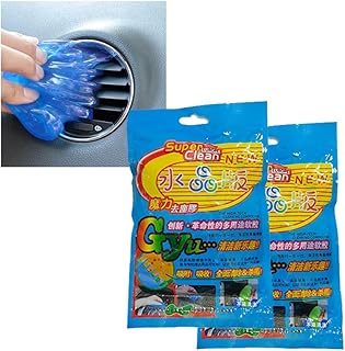 Car Interior Cleaning Gel Deep Clean Car Dashboard Air Conditioner Interior Air Vent Universal Dust Cleaner Laptop (Number :2 Bags, Blue Gel, Code 5182) - KaberTrade