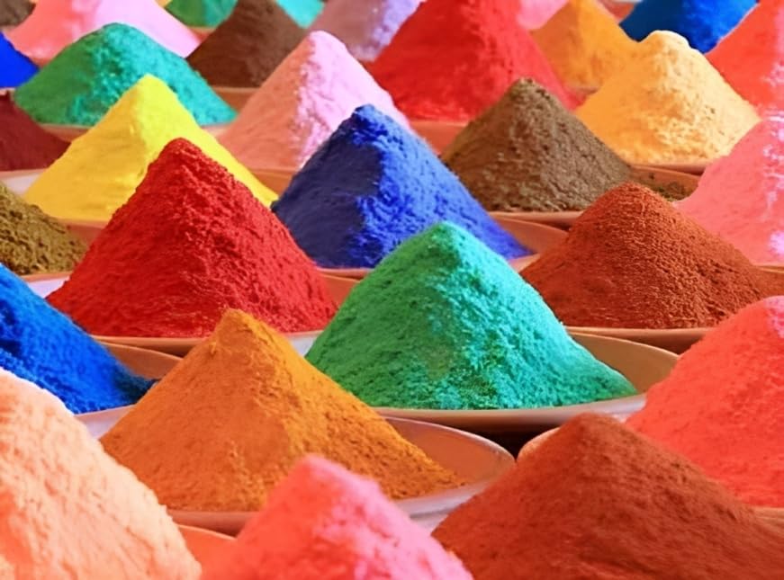Image of Rangoli Powder Colors Floor Arts Ceramic for Creativity, Diwali Floor Decoration (Multicolour, 100Grms *10 Colours) 1000grms