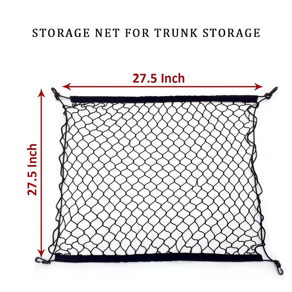 Car Cargo Net, Adjustable Elastic Organizer, Nylon Trunk Storage Net