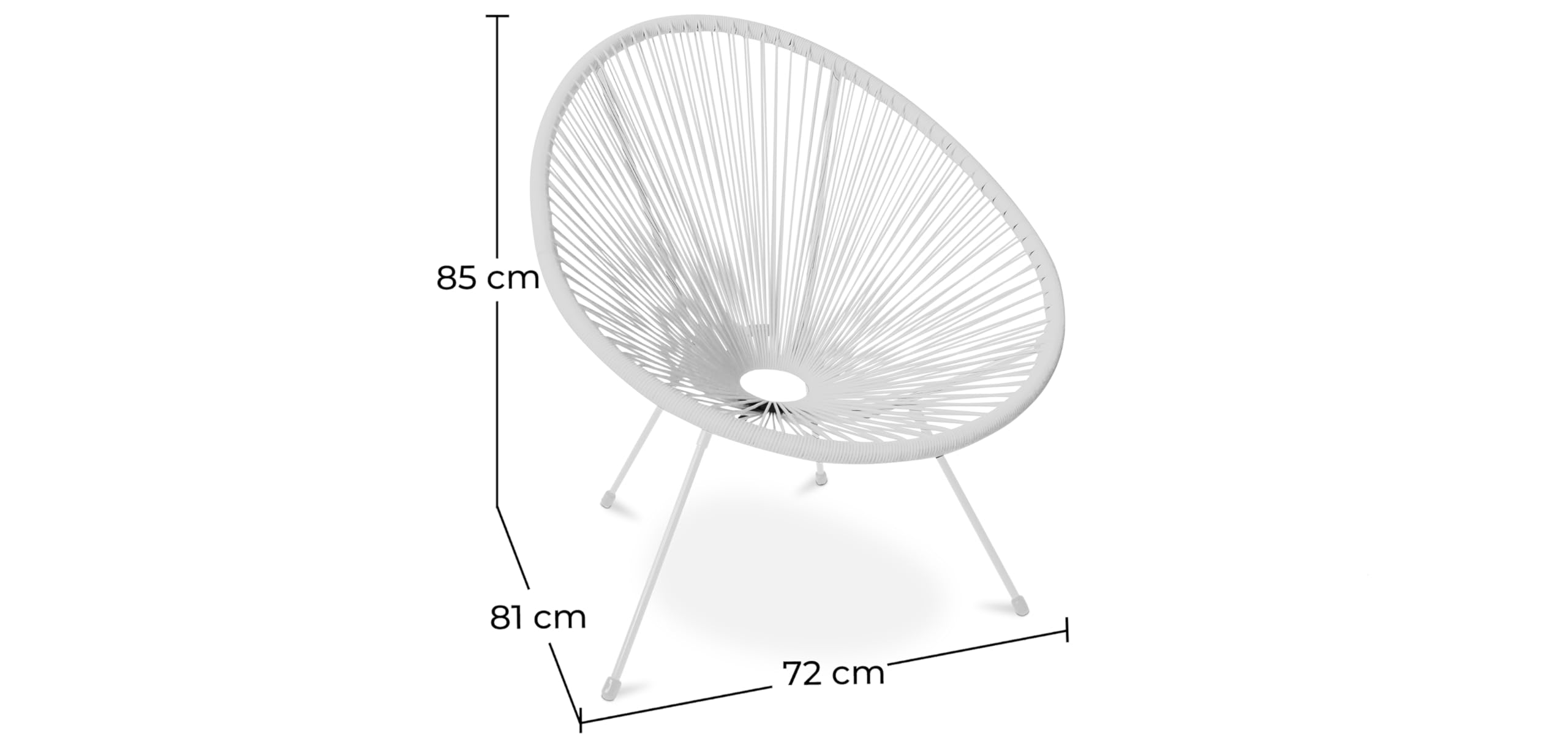 Acapulco Style - Silla de jardín - Nueva edición - Acapulco - Negro