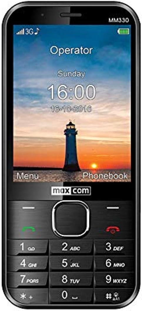 Maxcom Classic MM330 SIM Business 3G UK Mobile Phone with Bluetooth - Black