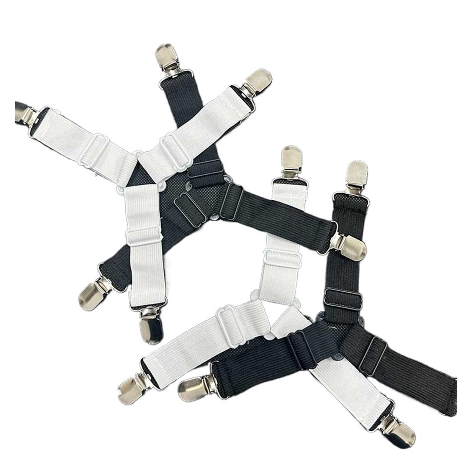SDIUAKBV Bed Sheet Grippers Belt 4Pcs/Set Elastic Bed Sheet Grippers Belt Fastener Mattress Cover Blankets Quilt Holder Sofa Covers Organize Gadgets For the bedroom(Mix)