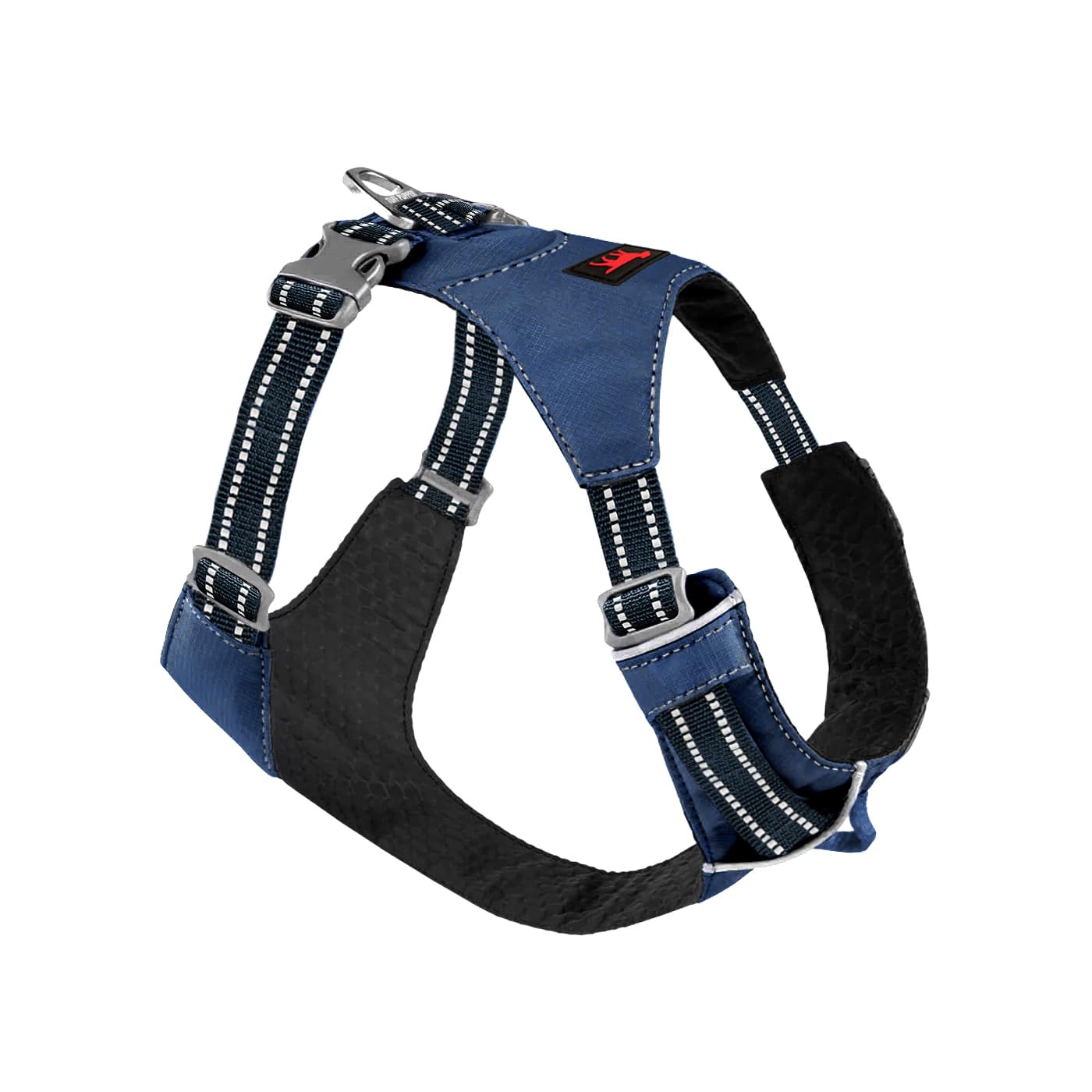 Tuff Pupper All-Day Wear Dog Harness | for Walking, Trail Running, Hiking | Front & Back Leash Clips | Reflective Trim | Easy On/Off Buckles |