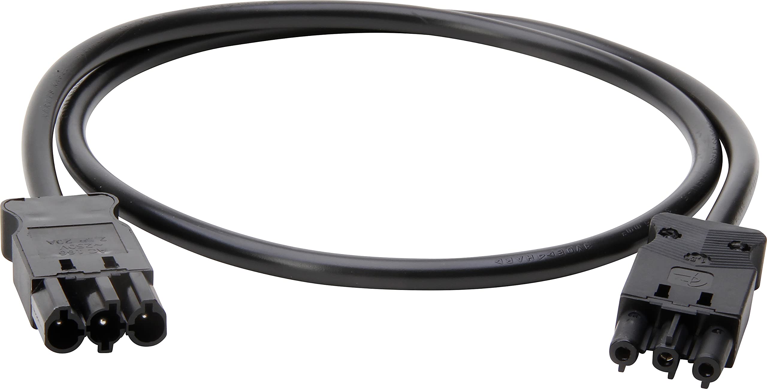 Câble de connexion compatible GST Kopp noir de 1m pour liaison électrique