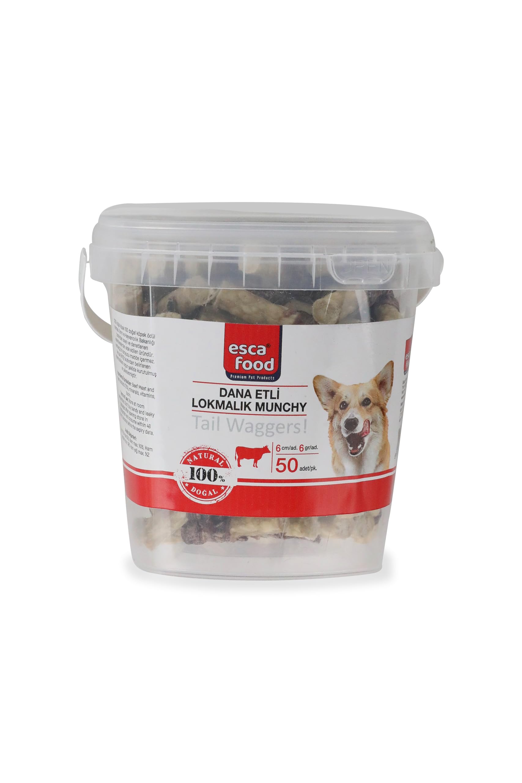 Dana Etli Lokmalık Munchy 6 Santimetre 6 Gram 50'li Köpek Ödül Maması