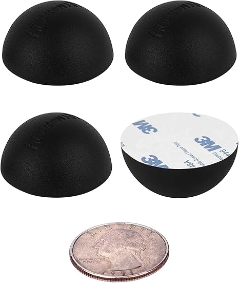 Silicone Speaker Isolation Feet (4-Pack, 1") – Non-Skid Adhesive Pads for Turntable, Subwoofer & Audio Gear – Anti-Vibration Damping, 20 Duro Rubber
