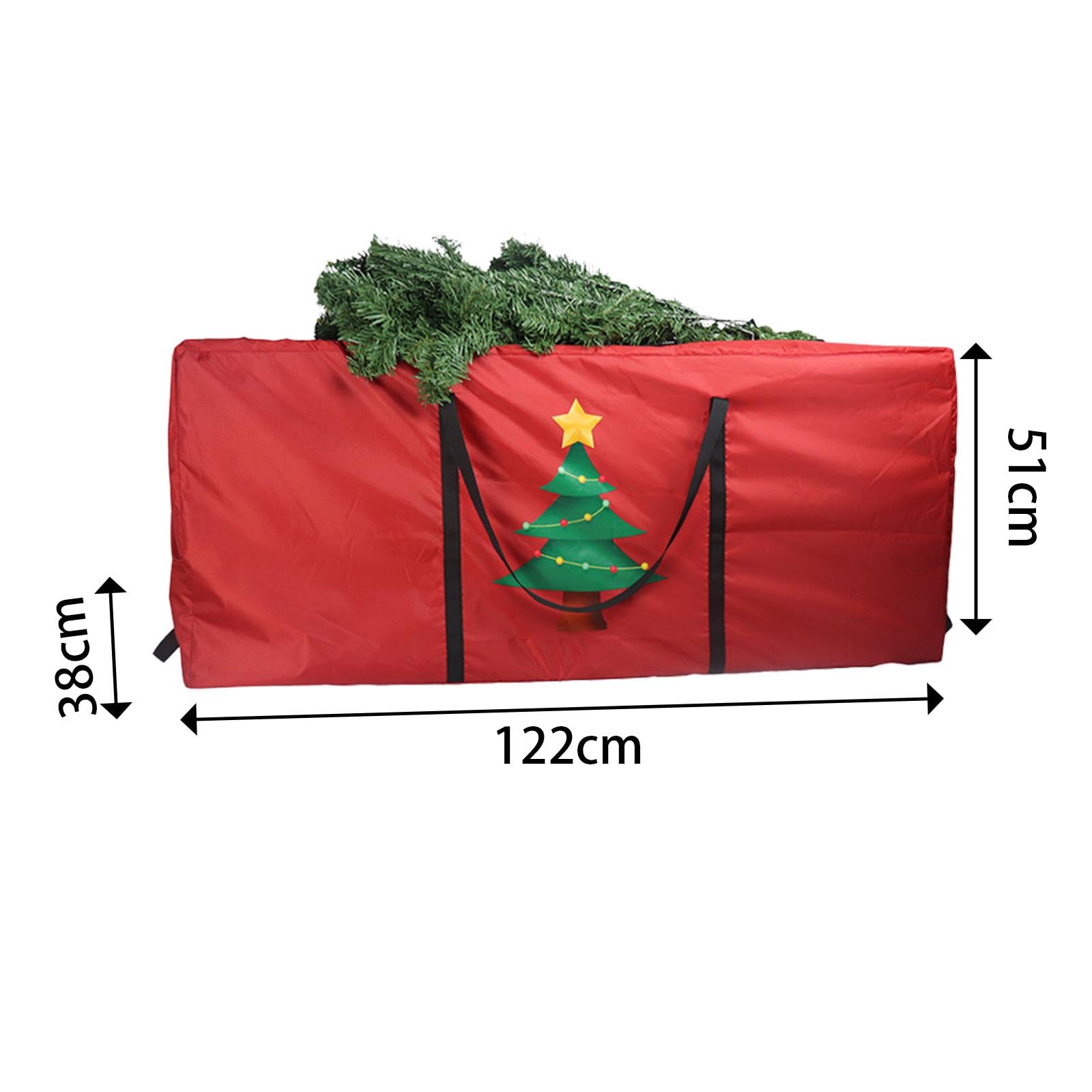 Borsa Portaoggetti per Albero di Natale, Portaoggetti per Decorazioni per Albero di Natale, Trasportino, Addobbi Natalizi, Traslochi per Feste, Ciondo, Albero Rosso