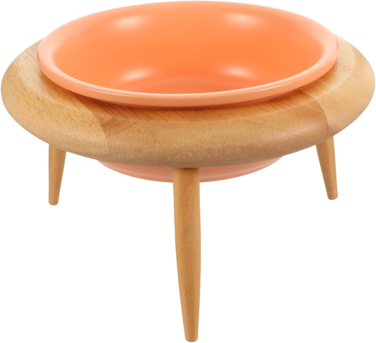 Kisangel 1set Elevated Cat Food Bowl Ceramic Cat Feeding Dish with Stand Neck Protection Design Capacity Stylish Pet Bowl for Home Decor