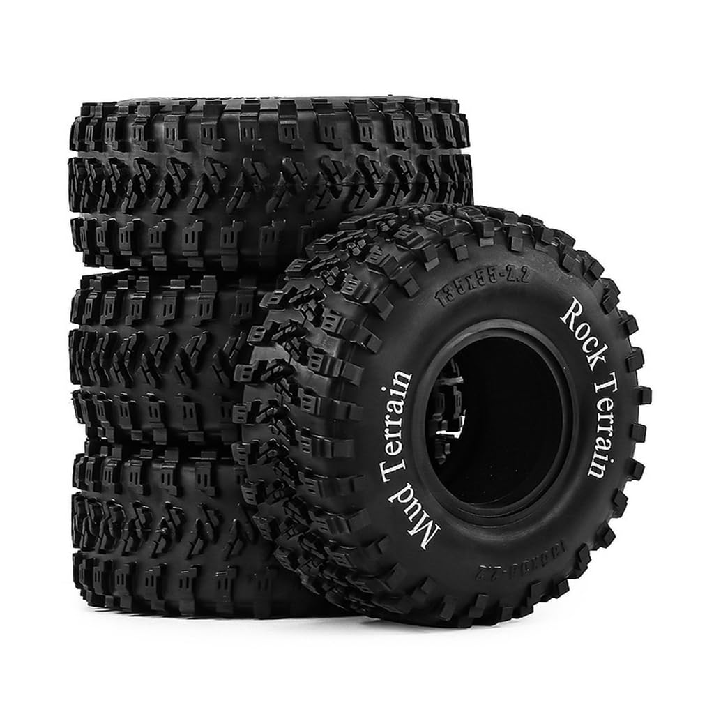 4 szt. 2,2 '' gumowe koła do opon 135 x 55 mm RC części zamienne do 1/8 MJX CROSSRC YIKONG AXIAL AXP8 Crawler RC Car