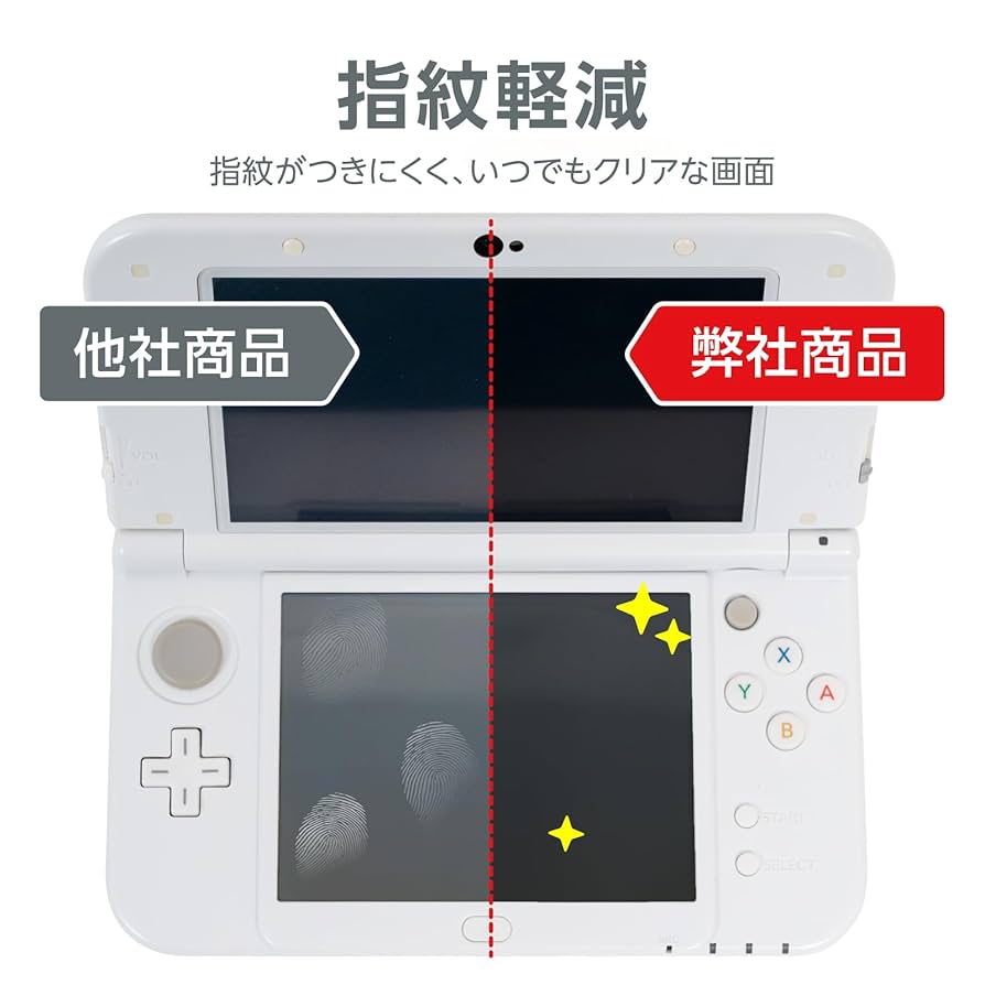 【保護フィルム付き】　ニンテンドー3DS ライトブルー Nintendo Newニンテンドー3DS LL( 上・下画面 ) 向けの 保護