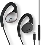 Avantree Resolve –3.5mm AUX Ecouteurs à écran ouvert filaire avec micro & Crochet sur oreille, pour les aînés & Hommes avec grandes oreilles, idéal pour bureau, extérieur & Accueil (Grande Taille)