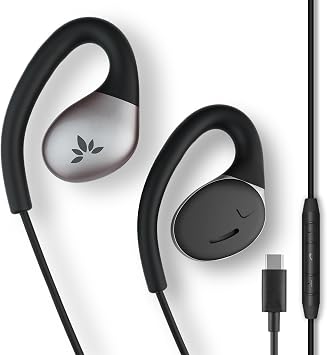 Avantree Resolve USB-C Wired Open-Ear Earbuds w/Mic & Over-Ear Hook, for Women, Kids & Young Men w/Small Ears, Ideal for Office, Outdoor & Home Small-Medium Size