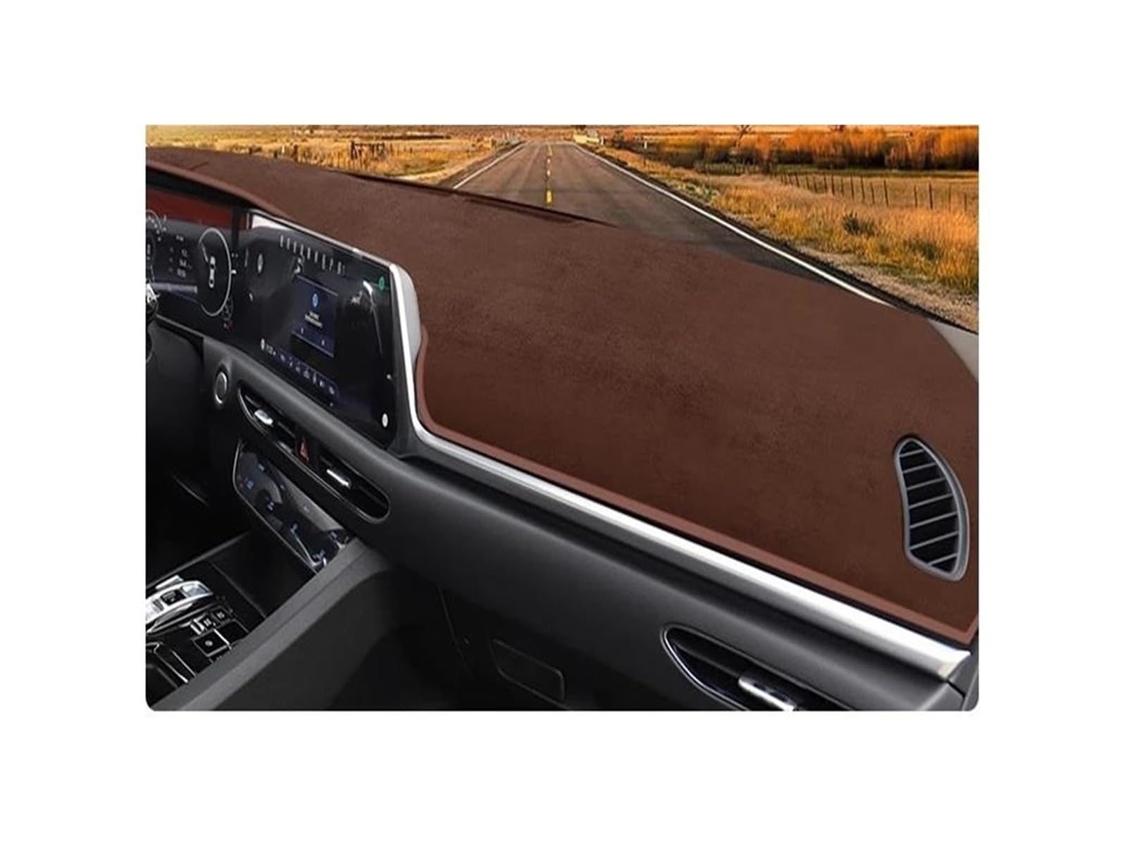 PUBUGPDPAG Auto Dashmat Sunshield Mats For Hyundai For Sonata DN8 2019-2022 LHD Hand Drive Dashboard Cover Pad Dashmat Dash Anti-Slip Mat
