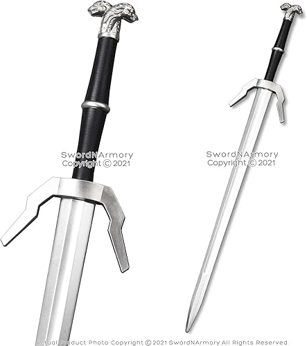 Miniatura 2 de Espada larga de plata de acero de fantasía de alta densidad de espuma de regalo de disfraz de cosplay, Espuma 6838