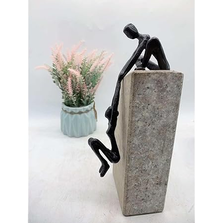 Amazon.com: Industrial Abstract Metal Art Sculpture Couple - Man ...