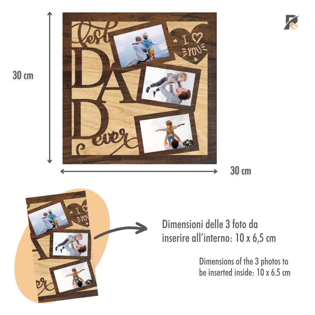 Cornice Portafoto In Legno 20x14 Cm Con Cavalletto Nero - Regalo Perfetto Per Allenatore Di Calcio, Tifosi E Appassionati - Decorazione Da Scrivania Per Casa, Ufficio E Camera Da Letto