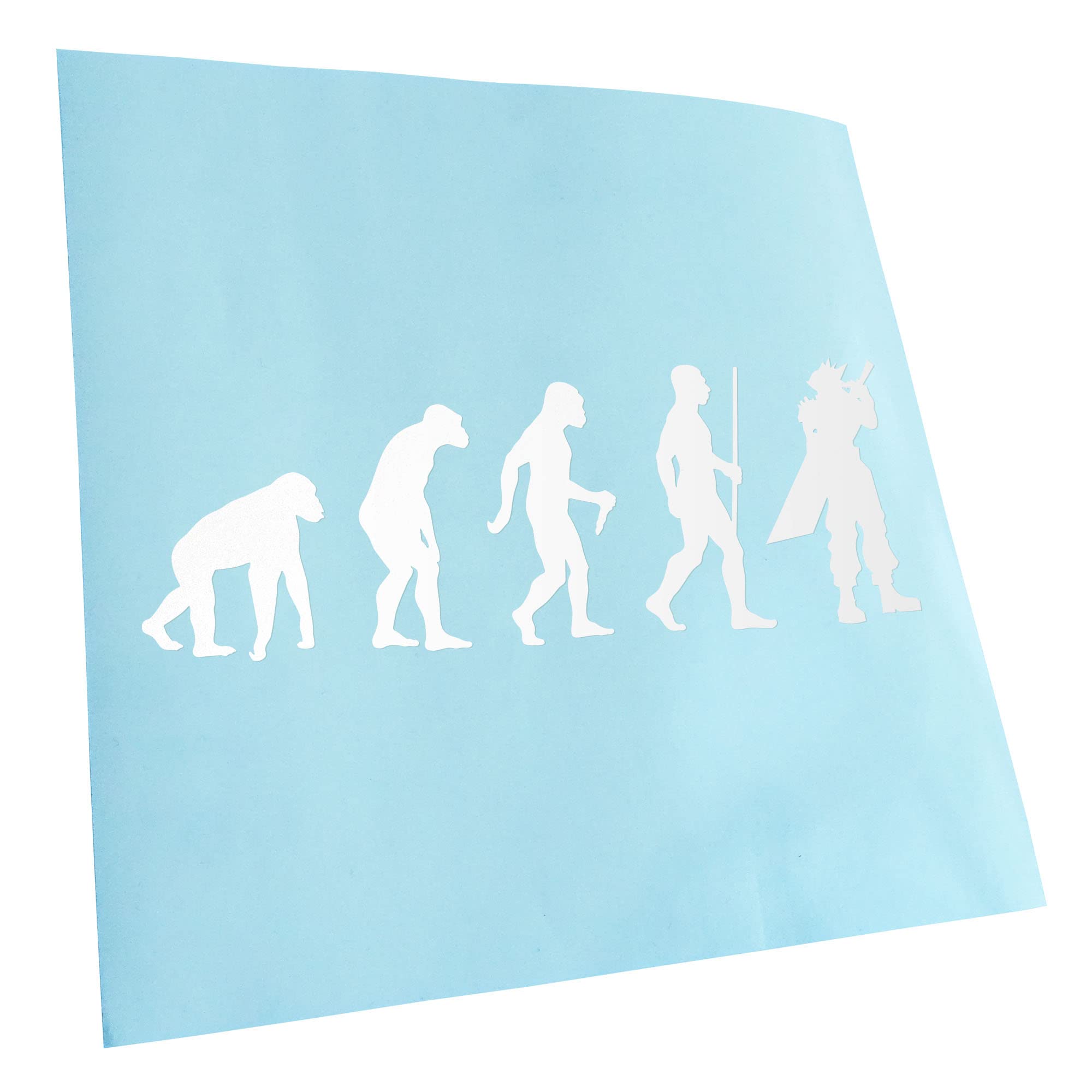 Kiwistar - Car Sticker - RPG Hero Fantasy Evolution - white - Decals for Tuning, Vehicle, Truck, Bicyle, SUV, Laptop