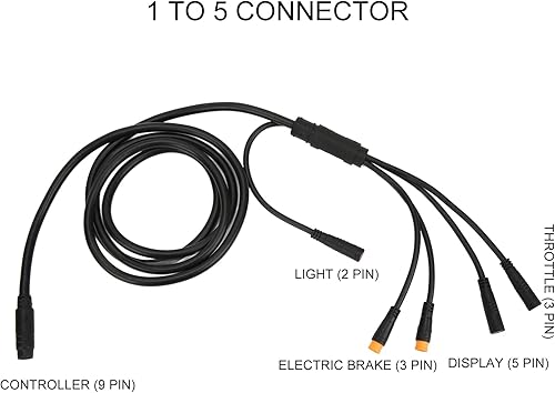 Miniatura 7 de SPYMINNPOO Controlador de motor eléctrico, 36 V48 V, 1000 W, 30 A, kit de controlador de motor con pantalla LCD GD06 8C, nivel de freno de 130 x