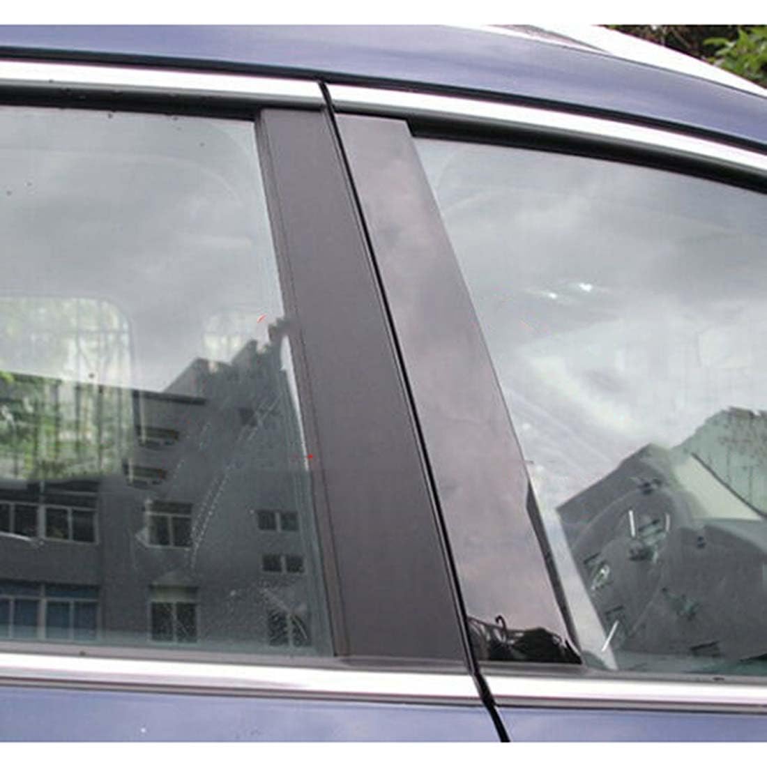 For Ford Explorer 2002-2010 Pillar Post Trim Covers – Gloss Black Polycarbonate | Self-Adhesive & Easy Install