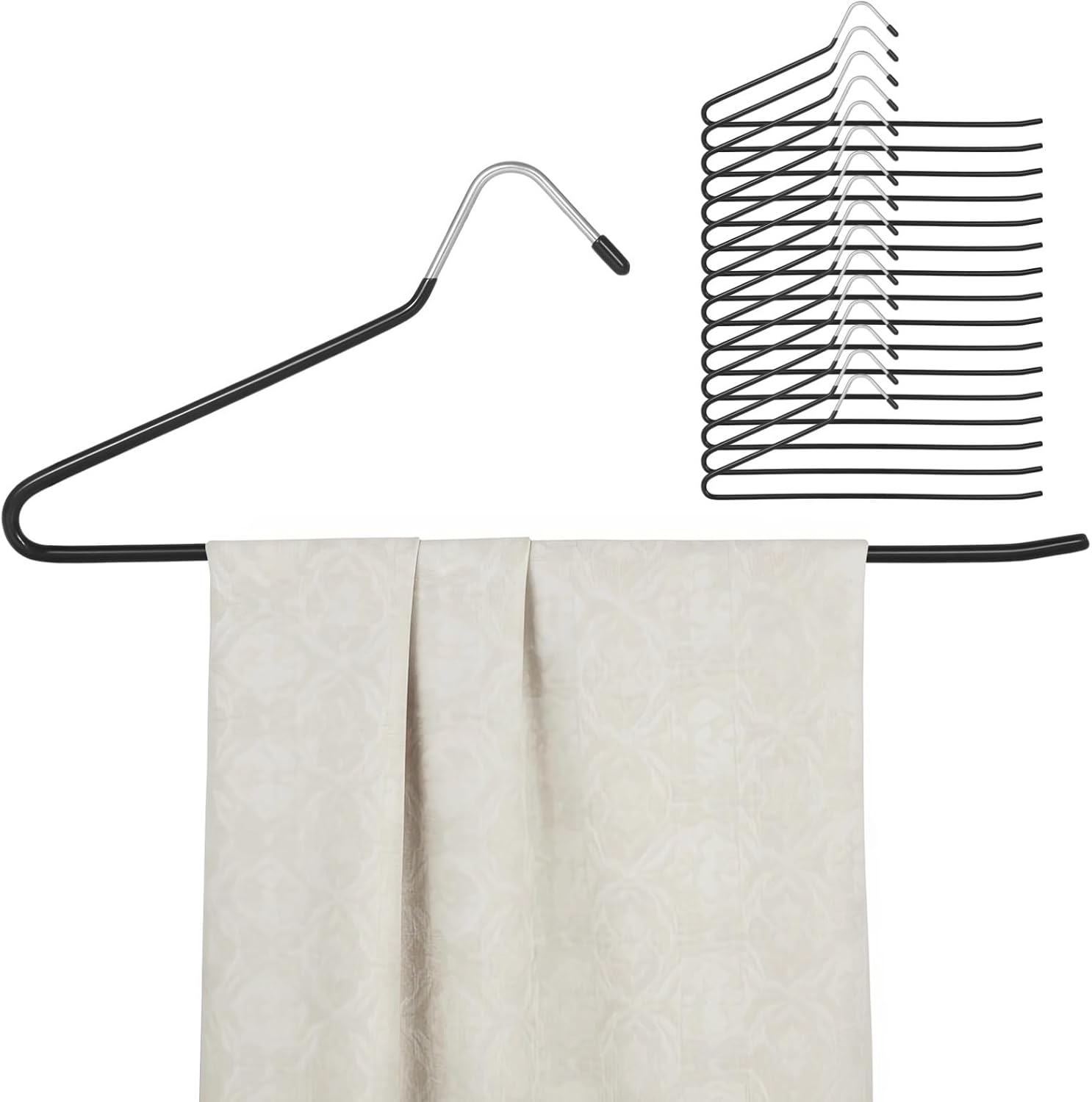 20 Pcs Quilt Hangers, Heavy Duty, Non-Slip Metal Hangers with Dipped Surface, Space-Saving Z-Shaped Closet Organizer for Blankets, Comforters, and Towels
