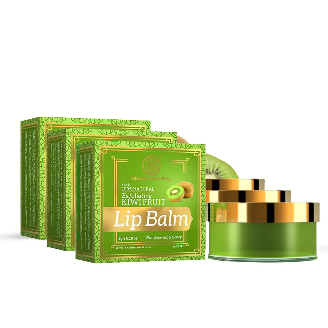 Khadi Natural Kiwi Fruit Lip Balm with Beeswax and Honey| Herbal Lip Balm for Soft Lips | Nourishing Lip Balm for Chapped Lips | Free From Harsh Chemicals | Unisex Formula |Pack of 3 | (5*3) (15 gm)-picture-25