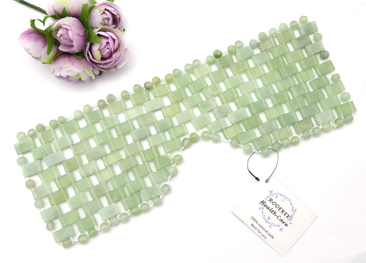100% natürliche Jade beruhigende kühlende Entgiftende Schlafmaske, Anti-Aging Jade Augenmaske für geschwollene Augen und dunkle Kreise, Augenmassage