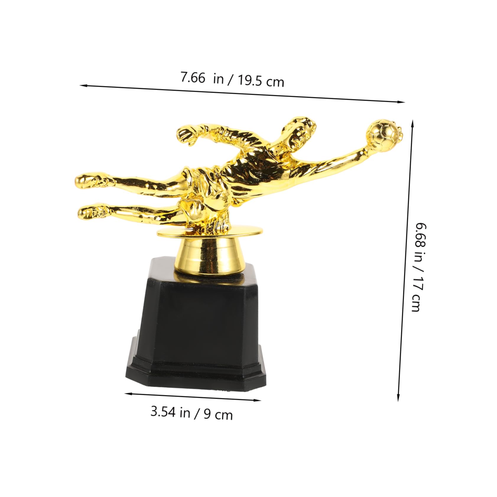 Coppa Calcio Oro in Plastica, Piccoli Premi per Feste e Scuola | Decorazioni Scuola, Riconoscimenti per Eventi Sportivi, Facile da Mostrare, Adatto a Calcio e Baseball