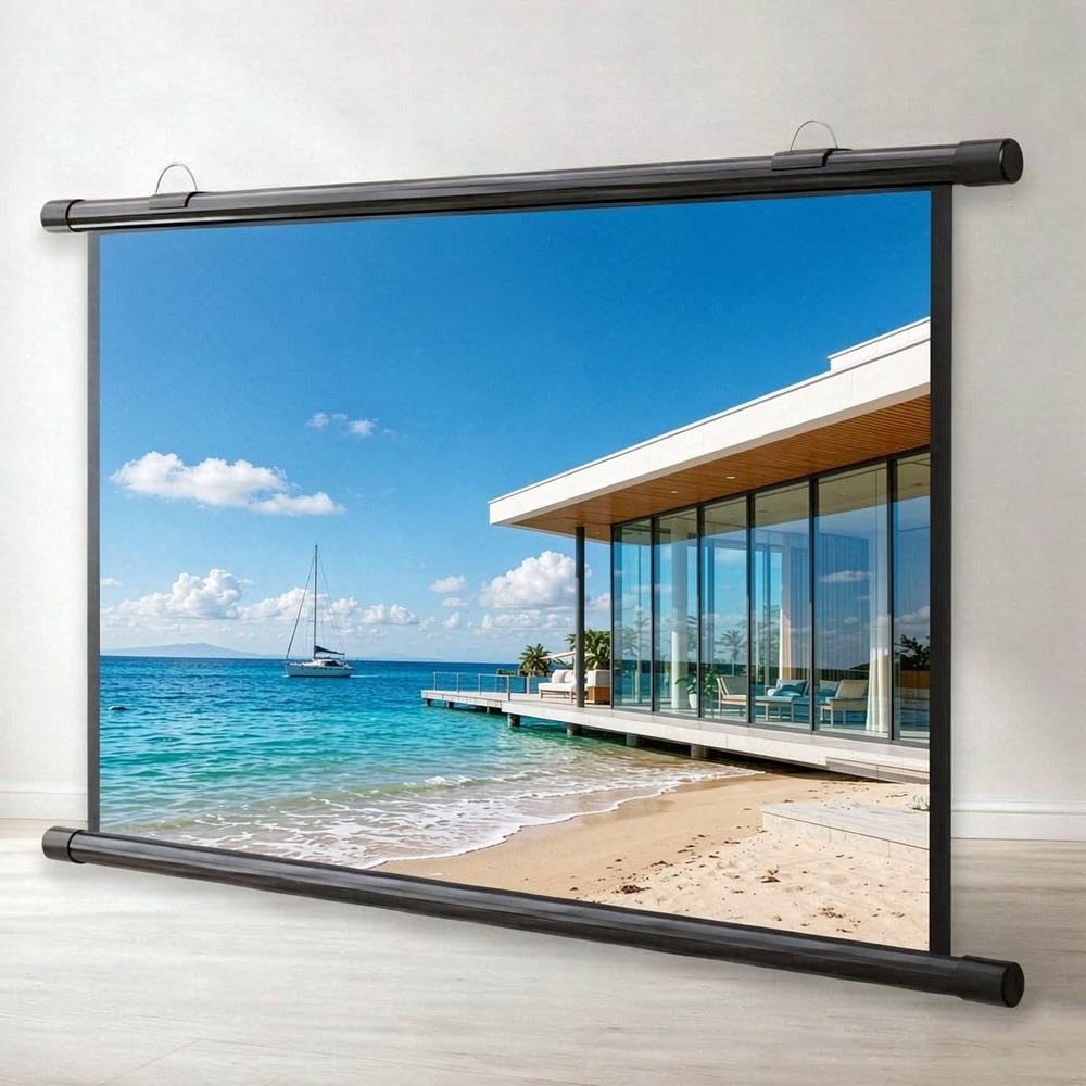 Schermo di Proiezione Avvolgibile Manuale 60'' 50'' 40'' HD 4K