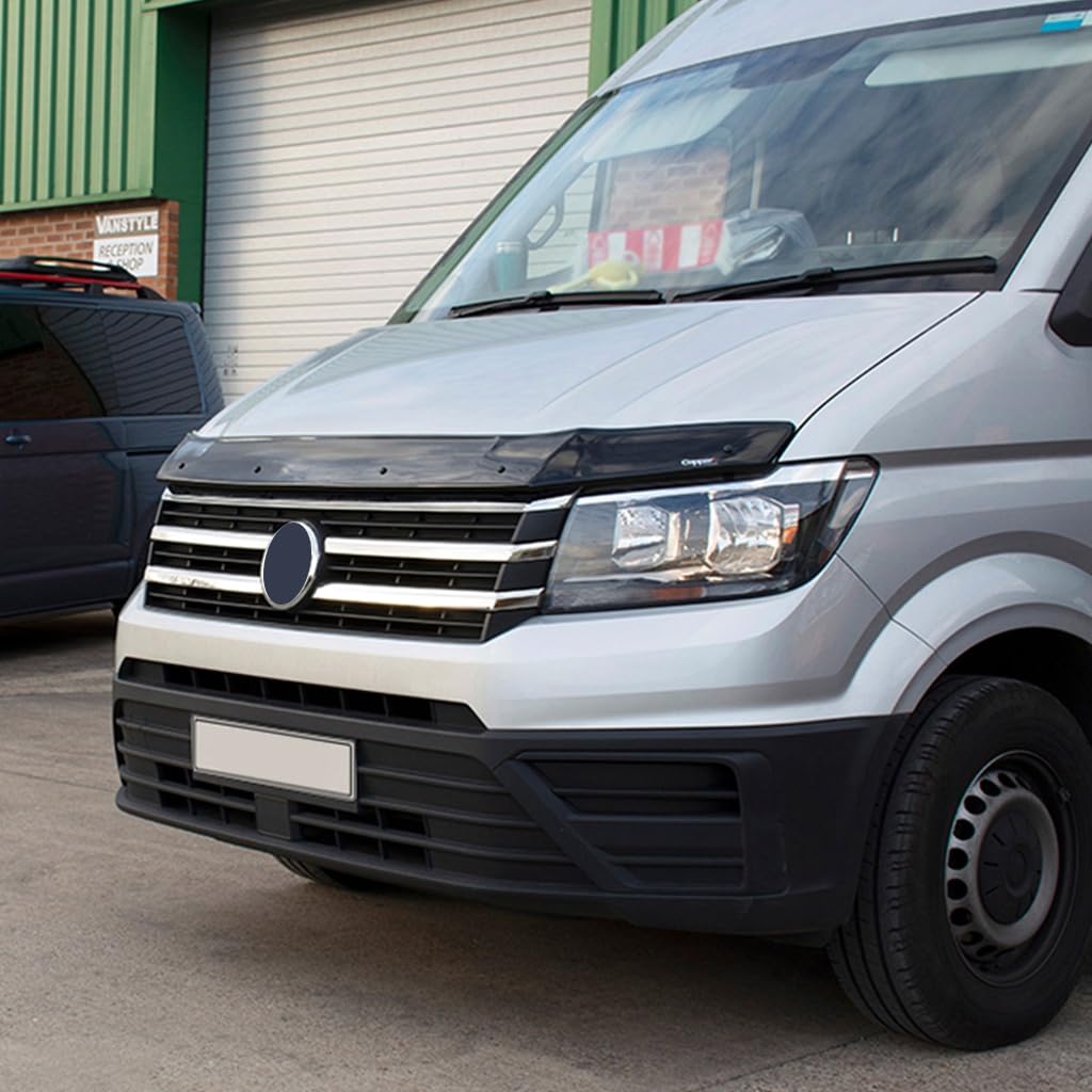 Protector de Capó Delantero para Volkswagen Crafter 2017+, Deflector y Protector de Piedras, Color Negro
