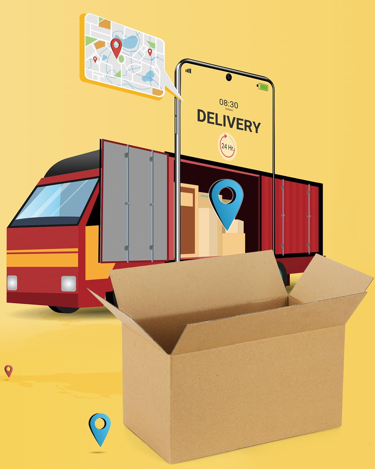 Kleine Versandkartons, Wellpappe, zum Verpacken von Kleinunternehmen, Braun, 40 Stück