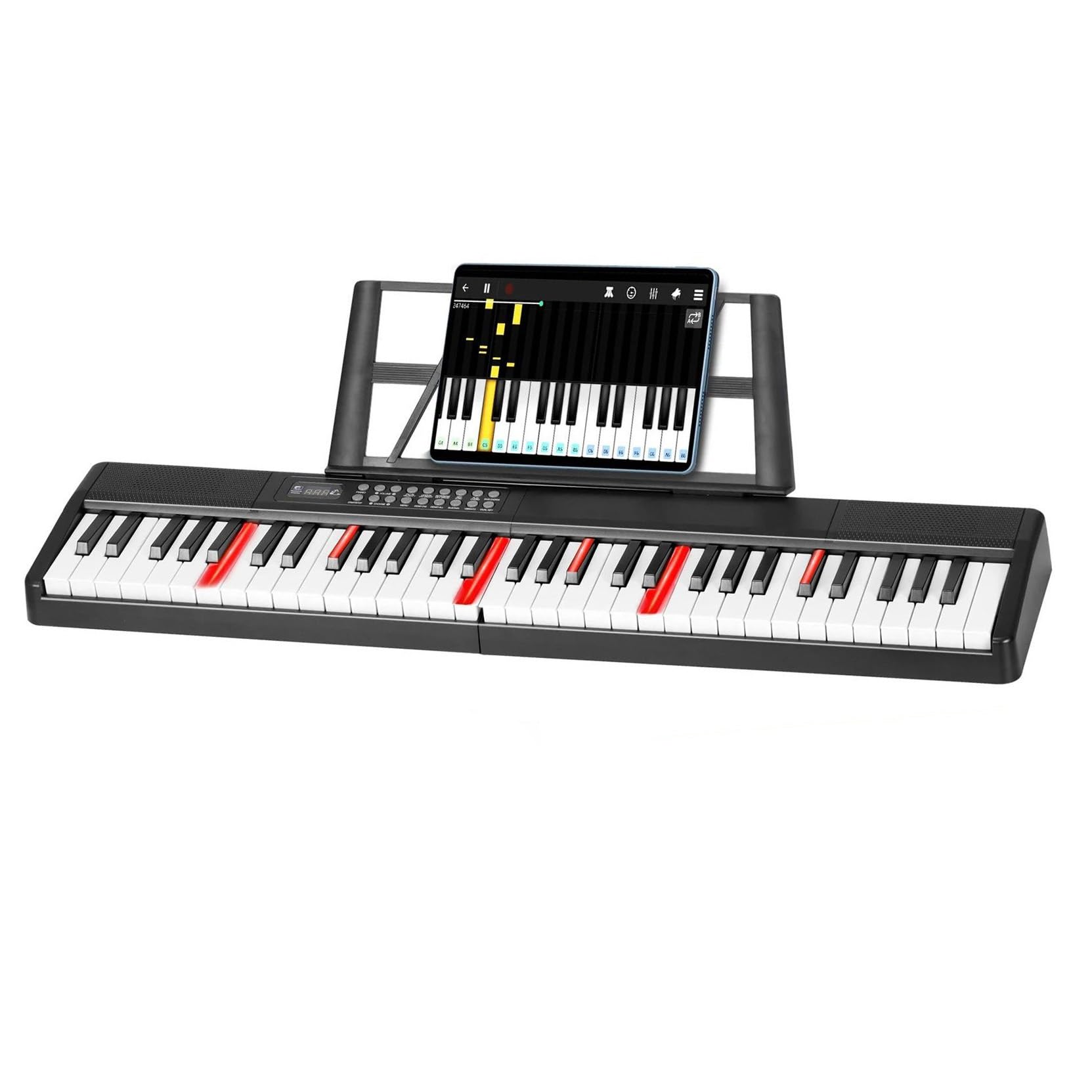 Elektroniczny Instrument Fortepianowy 61 Klawiszowe Przenośne Pianino Elektroniczne Z Składaną Klawiaturą 1000 Tonów Profesjonalne Wykonanie