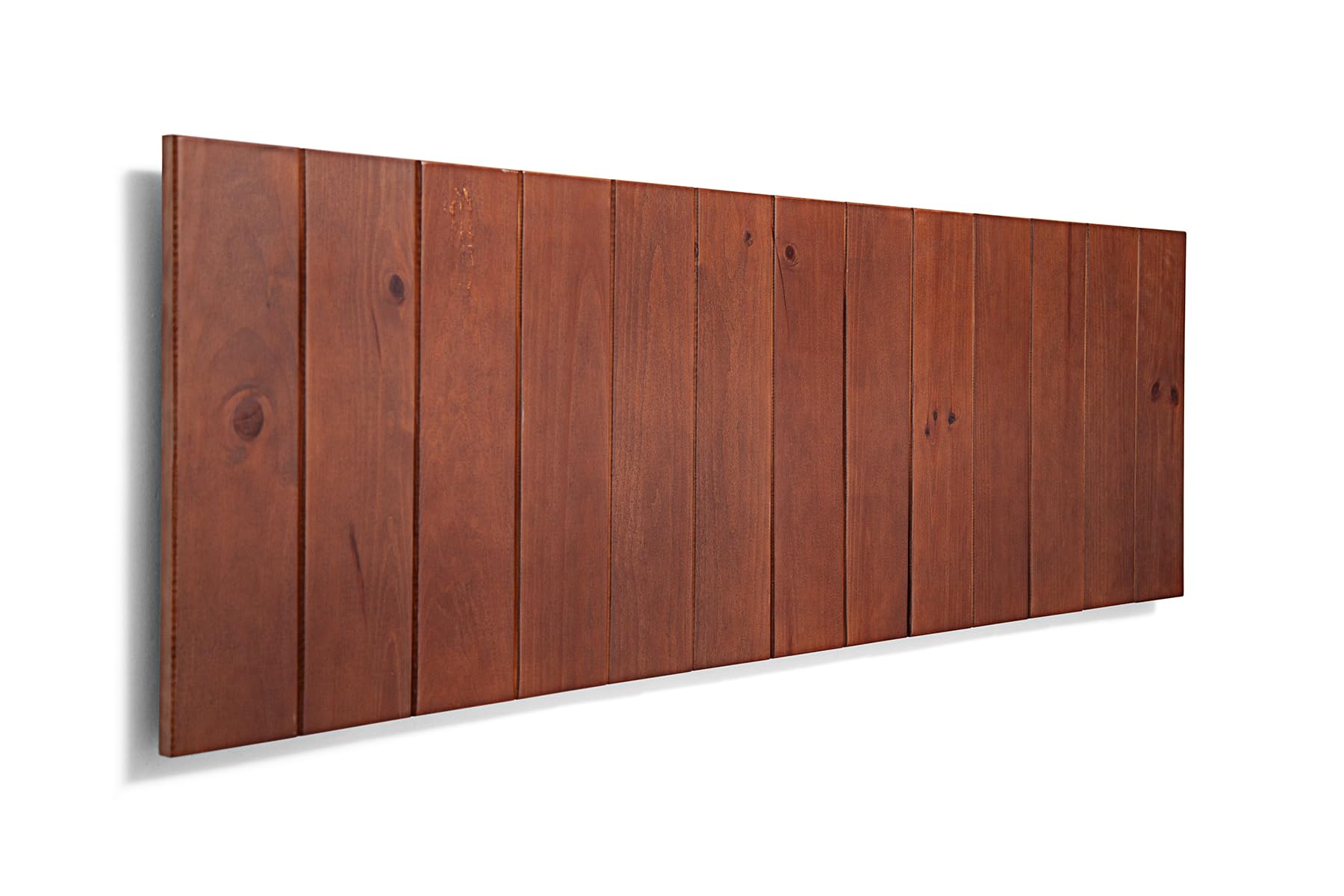 SUENOSZZZ-ESPECIALISTAS DEL DESCANSO Cabecero de Cama de Madera ANETO Color Nogal para Pared. Cabecero de Tablas Verticales. Estilo Vintage, para Camas de 135