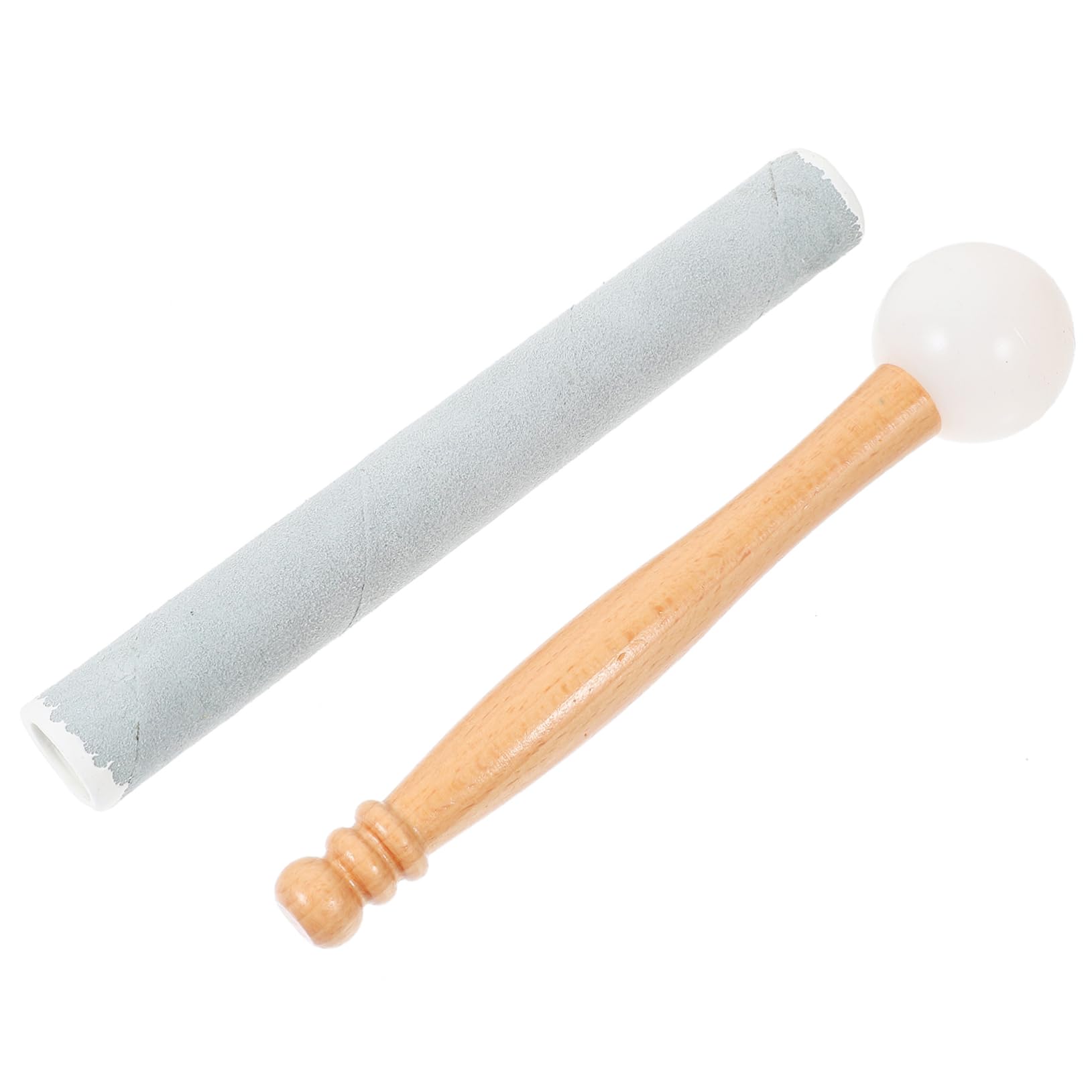 GOOHOCHY 1 Set Singing Bowl Mallet Handle with Sleeve Essential Accessory for Meditation Yoga and Sound Therapy present for Music and Instrument Lovers