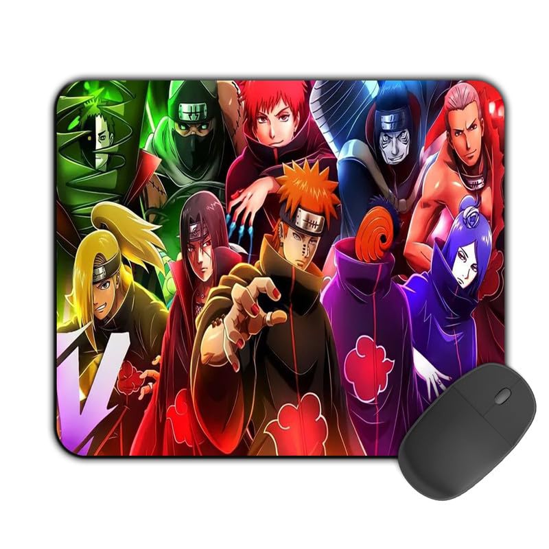 Image of Kirmada Gaming Mouse Pad - Akatsukui (Naruto) Non-Slip Rubber Base - Durable, Smooth Surface, Ergonomic Design, Easy to Clean -Small Size for Mackbook,Laptop,Desktop