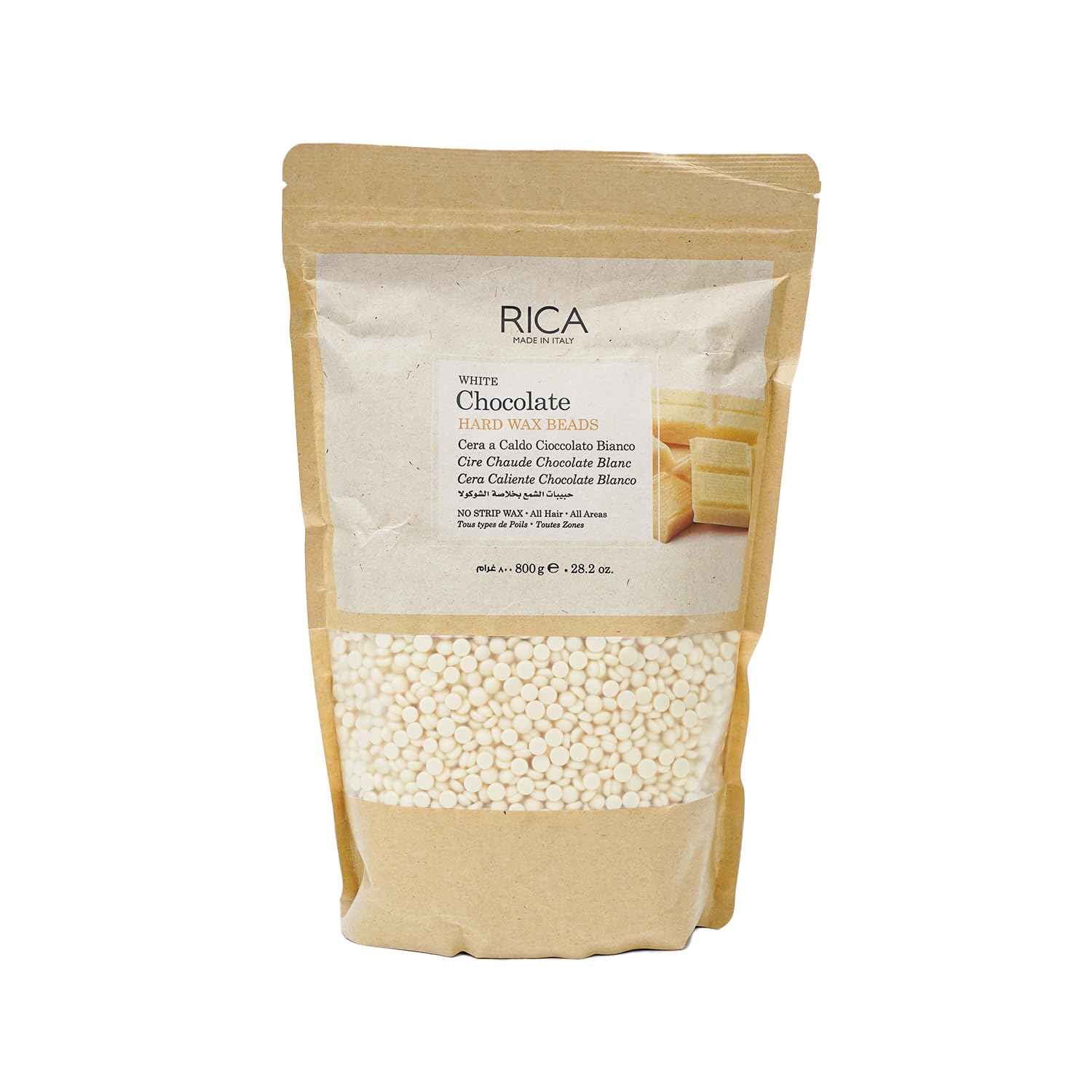 Rica Cosmetics WHITE CHOCOLATE HARD WAX BEADS 800GM
