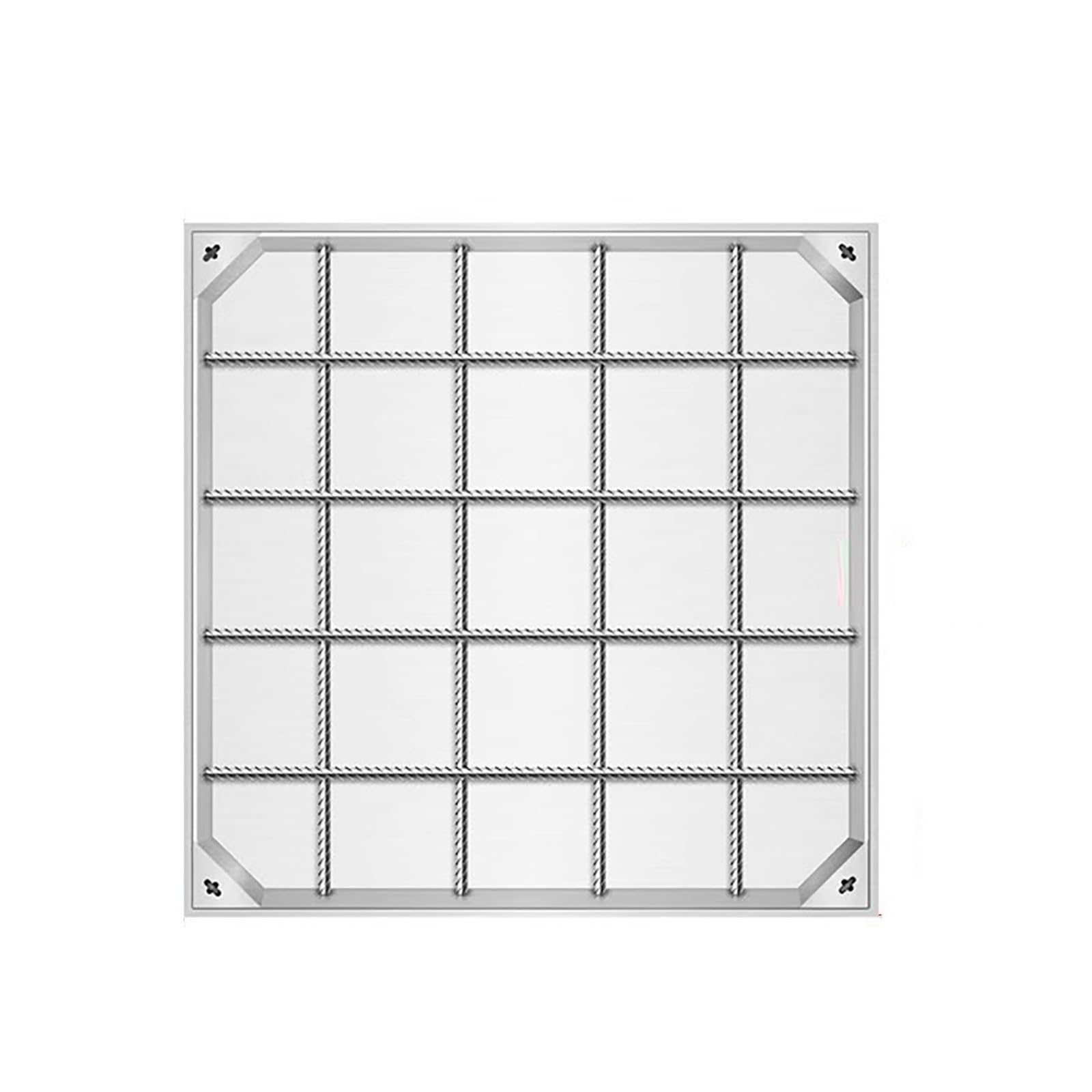MSHGSKU Commercial Invisible Manhole Cover - Stainless Steel Square Embedded Sewer Lid for Concrete, Tile & Sand - 39" Sewage Cover & Base for Enhanced Aesthetics