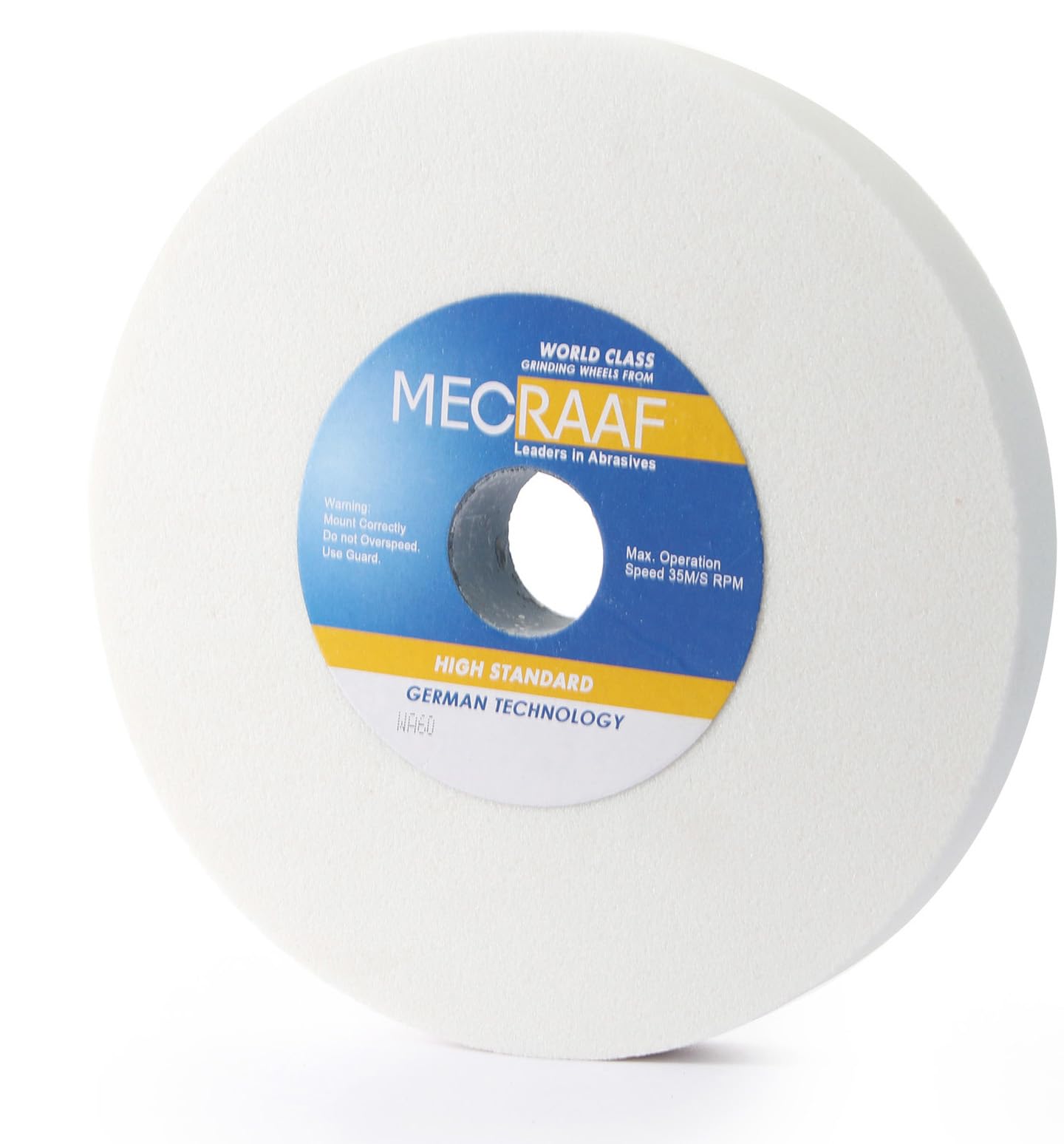 6 Inch Bench Grinding Wheel for Surface Grinding| White Corundum Bench and Pedestal Grinding Wheel Fit for Steel Applications|White Aluminum Oxide| Bench 60 Grit | 1/2 inch (13mm) Thickness