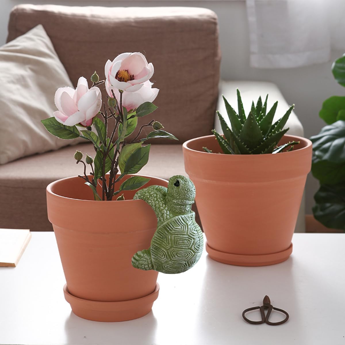 The Decorshed Cute Climbing Tortoise Flower Pot Hugger Figurines Resin Hanging Turtle Statue Planter Pot Decorations for Home Garden Fence Balcony Patio Lawn Yard Ornaments(Pack of 1) - Image 6 thumbnail
