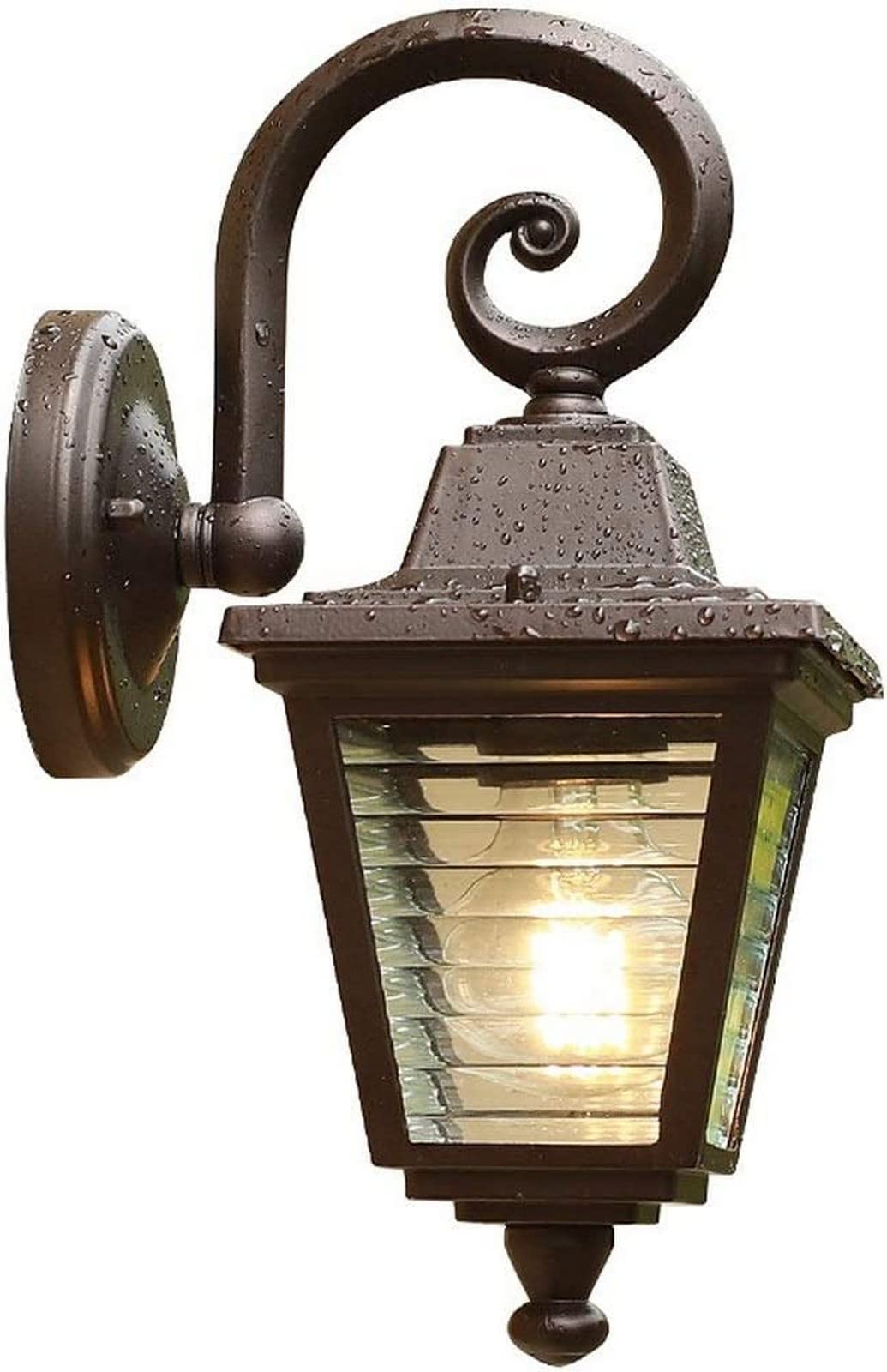 Applique murale extérieure lanterne industrielle en aluminium avec douille E27