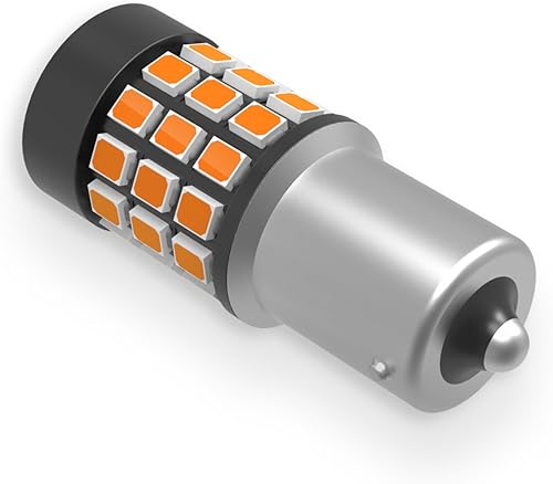 Miniatura 7 de Alla Lighting Bombillas LED ámbar superbrillantes BA15S 1156 de alta potencia 2835 39-SMD 1156NA 7506 3497 BA15S bombillas LED para señal de giro