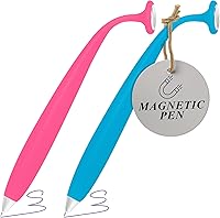 Vista 10 de Wellspring Wiggle Bolígrafos de escritura – Bolígrafo magnético con imán integrado para notas y listas de nevera – Bolígrafos recargables
