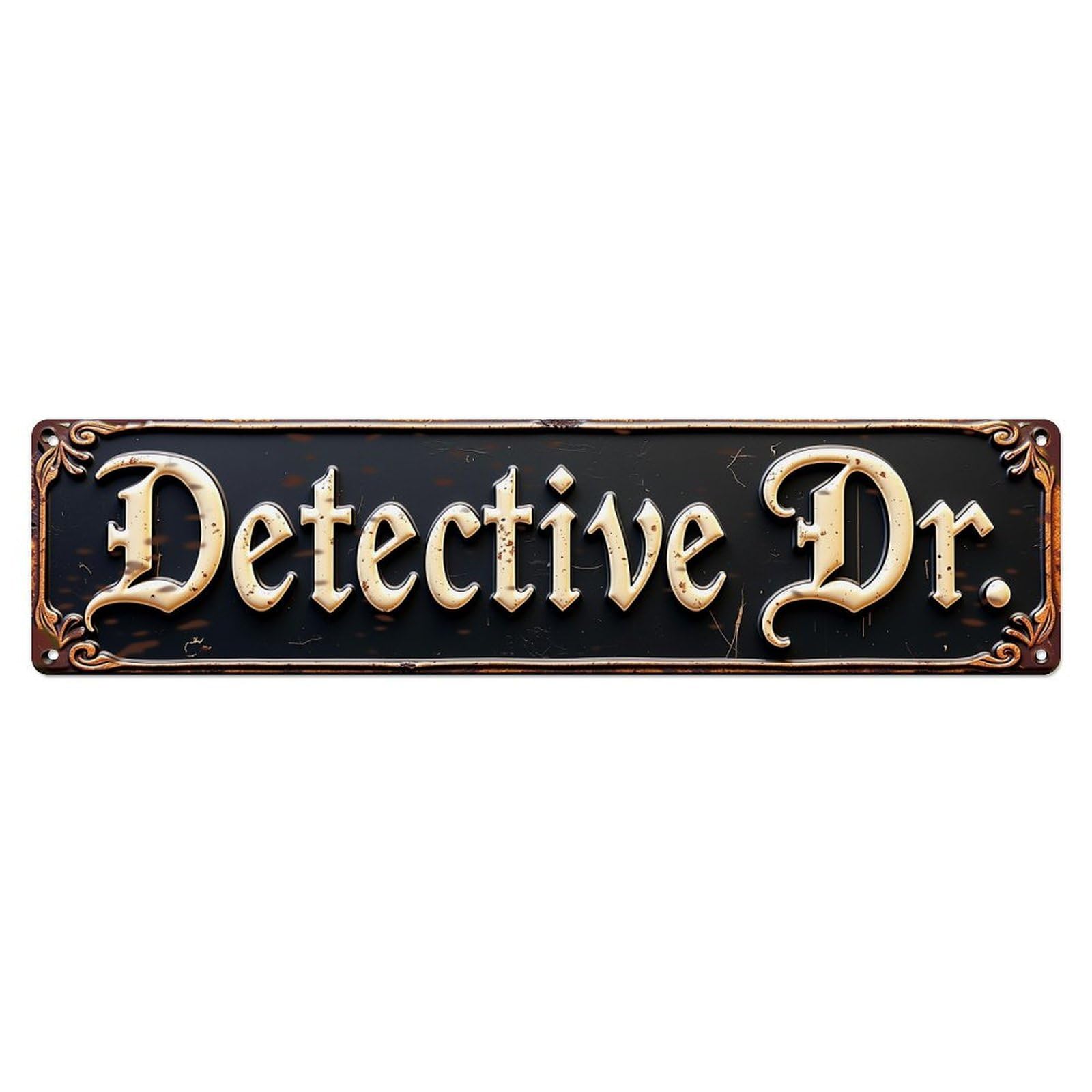 Detective Dr Pattern Sign Metal Tin Sign Plaque
