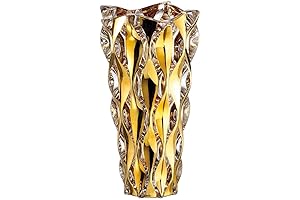 Symphony Crystal Glass Flower Vase: Opulent Bohemian Decor