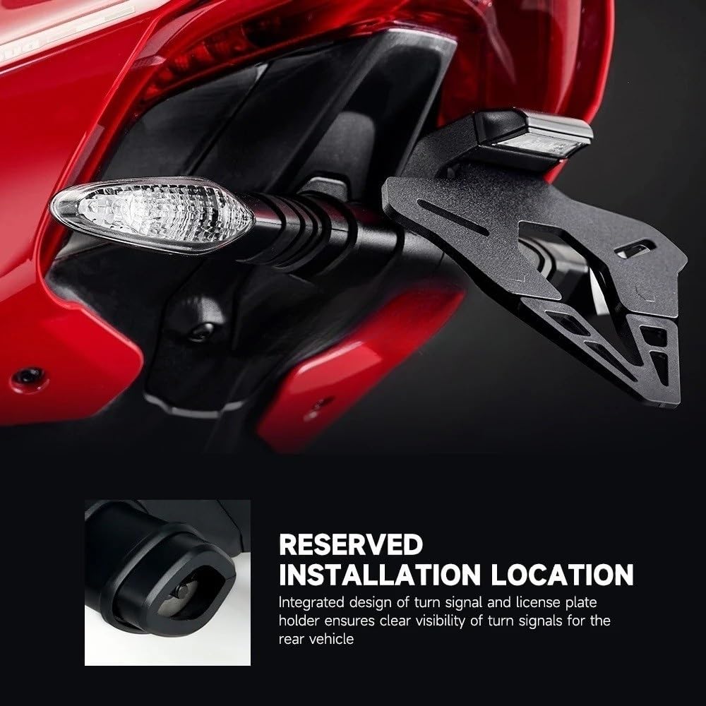 Kennzeichenhalter Motorrad Hinten Kurze Schwanz Stock Kennzeichen Halter Reitstock Rahmen Halterung Kit für Panigale V4 V4S 2025