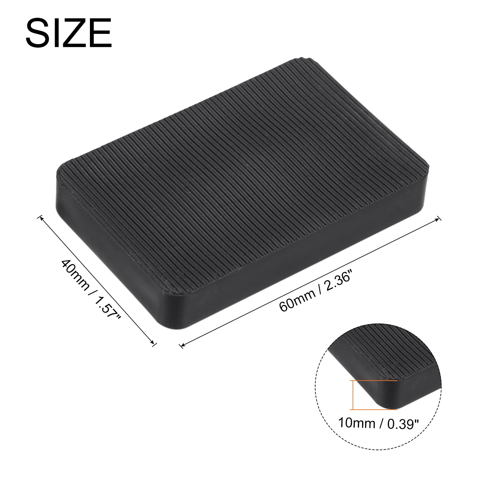 QUARKZMAN 40Pz Spessori In Plastica, 60x40x10mm, Distanziatori, Cunei Per Piastrelle, Piastre Di Livellamento, Cunei, Blocco Distanziatori, Spessori, Distanziatori, Neri